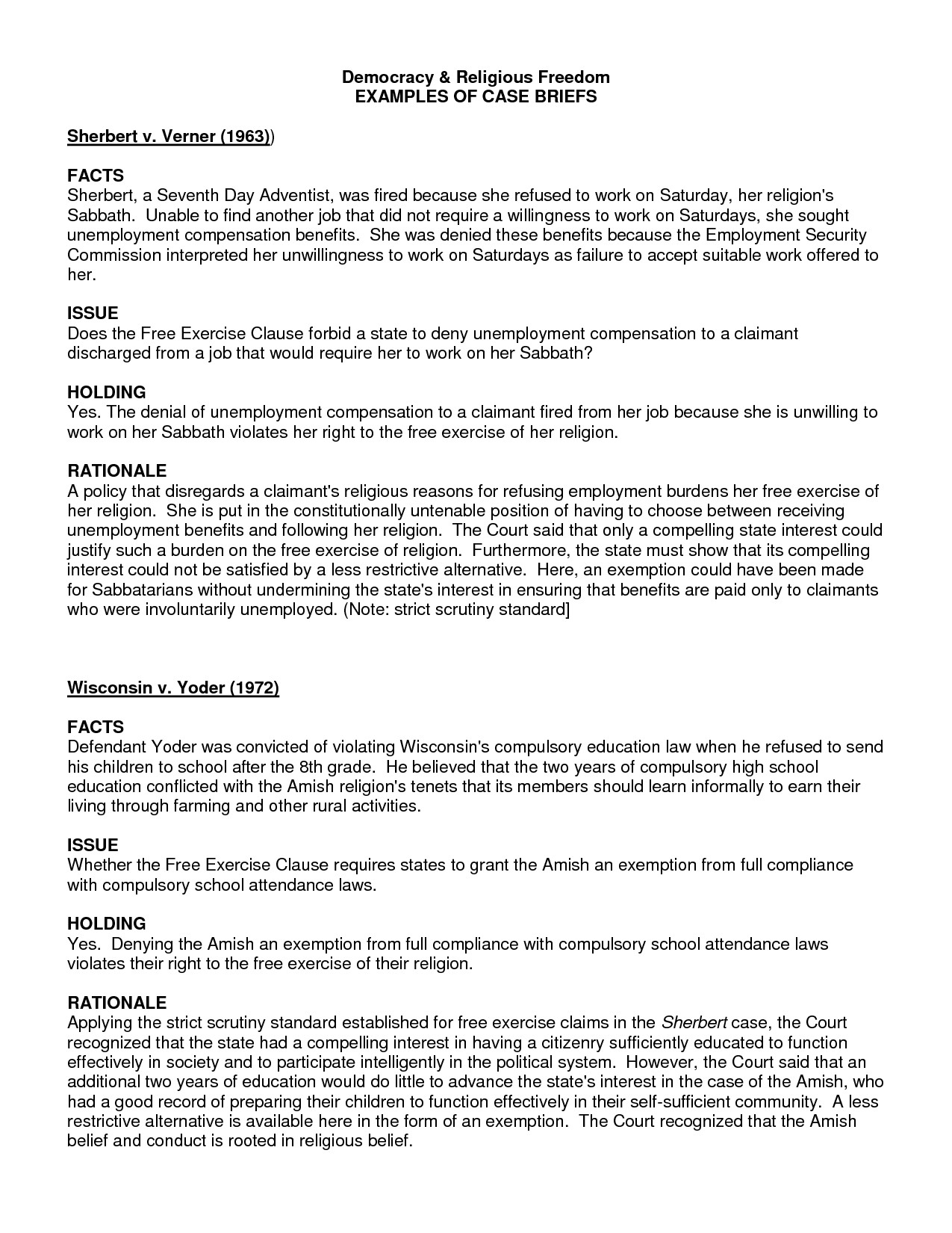 Legal Brief Template Word Case Brief Template