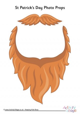 Leprechaun Hat and Beard Template St Patrick S Day Props
