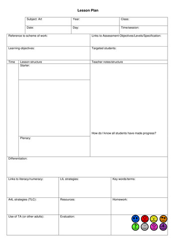 Lesson Plan Template Doc Lesson Plan Blank Templates by Schmidty707 Teaching
