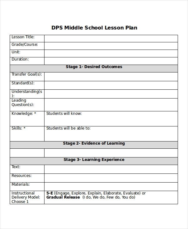 Lesson Plan Template Doc Lesson Plan Template 17 Free Word Pdf Document