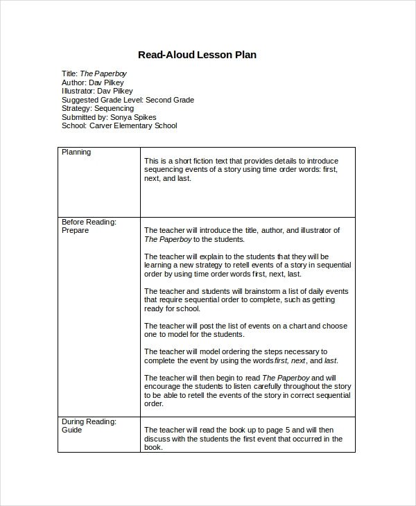 Lesson Plan Template Doc Lesson Plan Template 17 Free Word Pdf Document