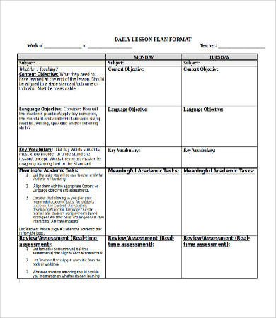 Lesson Plan Template Doc Lesson Plan Template Doc 16 Free Word Documents