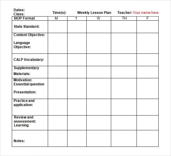 Lesson Plan Template Doc Sample Weekly Lesson Plan 7 Documents In Word Excel Pdf Lesson Plan Template Doc Sample Weekly Lesson Plan 7 Documents In Word Excel Pdf