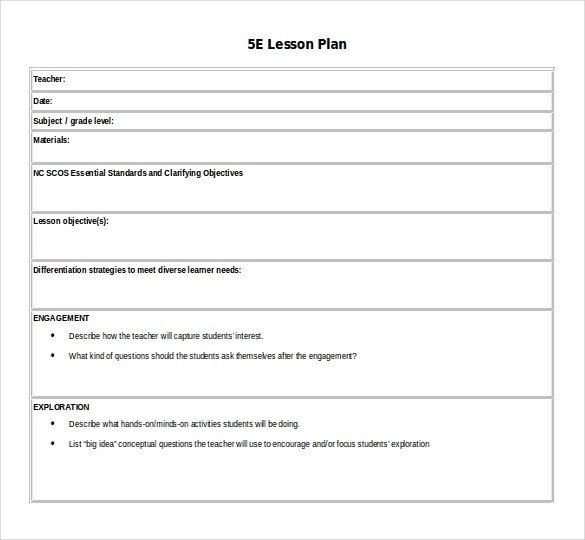 Lesson Plan Template Word 18 Microsoft Word Lesson Plan Templates