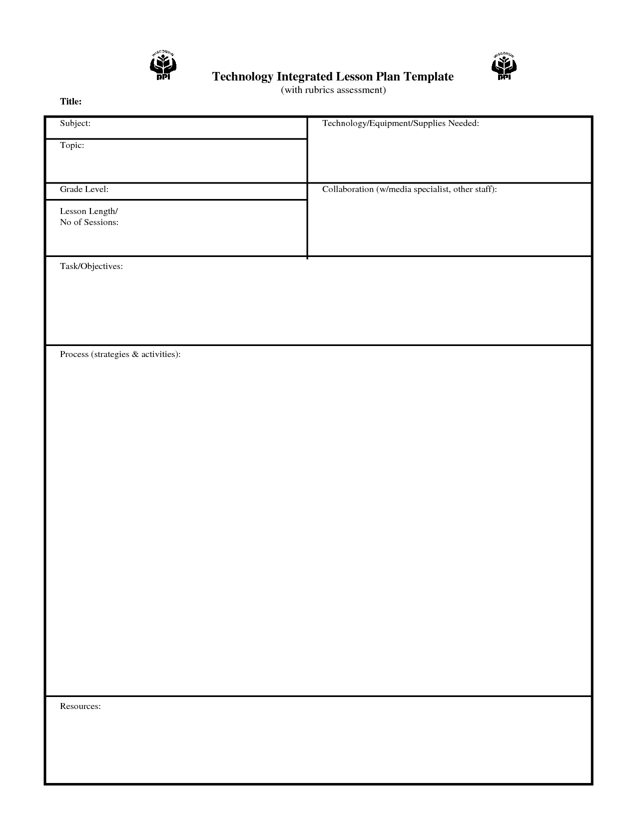 Lesson Plan Templates Free This Blank Customizable Printable Lesson Plan form is