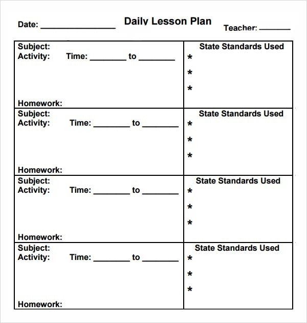 Lesson Plan Templates Preschool Preschool Lesson Plan Template 10 Download Free