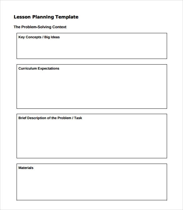 Lesson Plan Templates Preschool Preschool Lesson Plan Template 10 Download Free