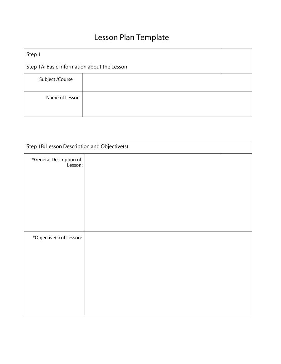 Lesson Plans Templates Free 44 Free Lesson Plan Templates [ Mon Core Preschool Weekly]