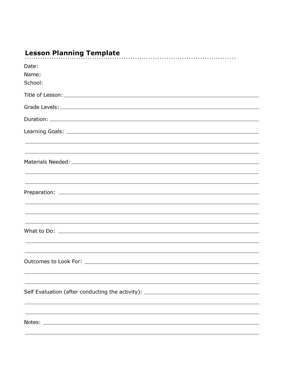 Lesson Plans Templates Free 44 Free Lesson Plan Templates [ Mon Core Preschool Weekly]