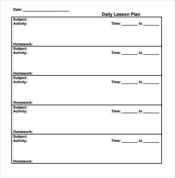 Lesson Plans Templates Free Sample Lesson Plan 6 Documents In Pdf Word