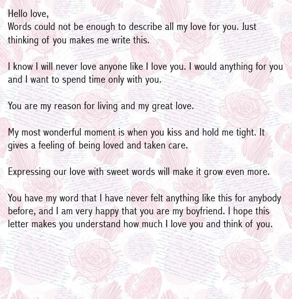 Letter for Your Girlfriend Love Letter to Boyfriend
