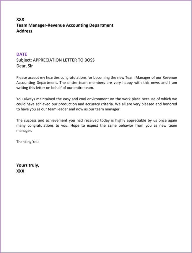 Letter Of Appreciation Templates 15 Best Appreciation Letter Samples and Email Examples
