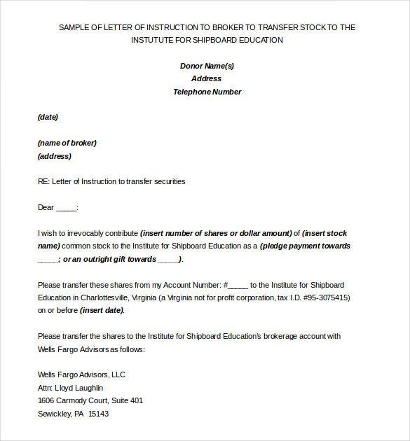 Letter Of Instructions Template 6 Instruction Templates Doc Pdf Excel