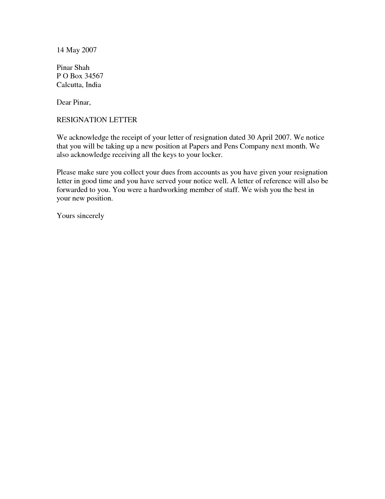 Letter Of Resignation Template Word Resignation Letter Template