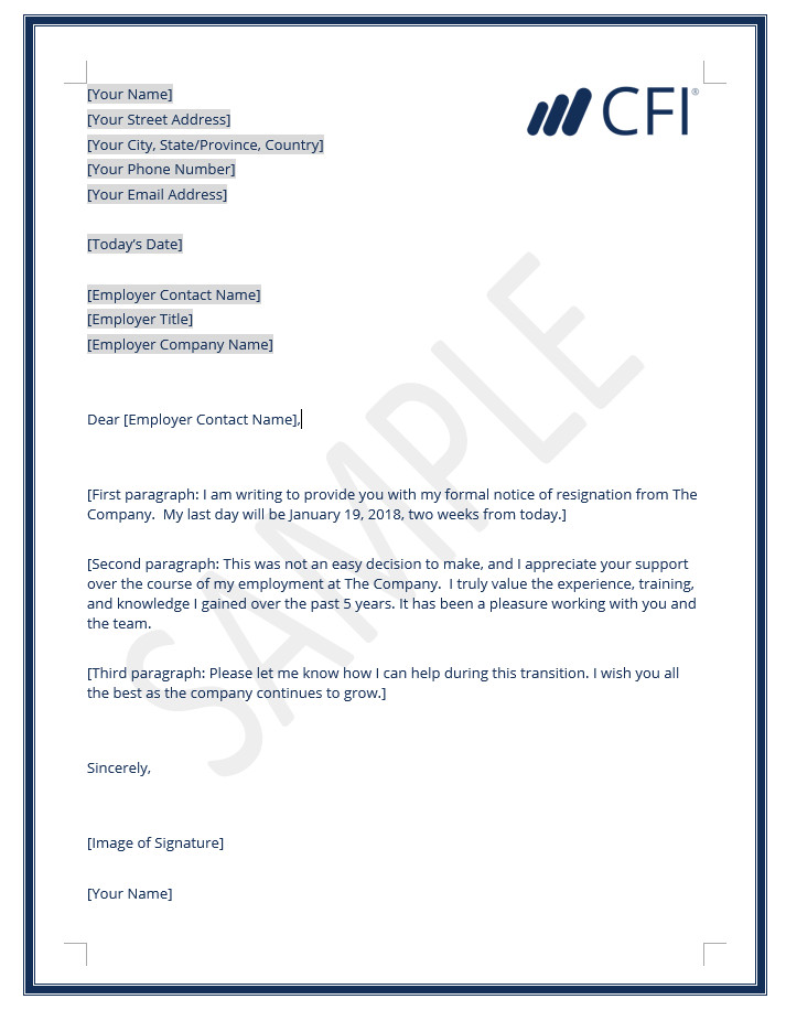 Letter Of Resignation Templates Resignation Letter How to Write A Letter Of Resignation