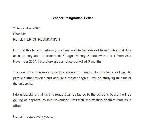 Letter Of Resignation Templates Word Resignation Letter Template 25 Free Word Pdf Documents