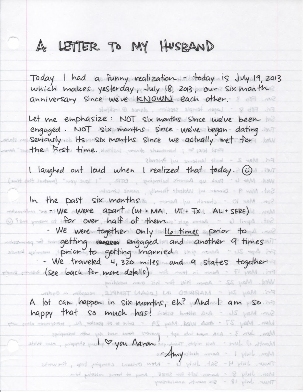 Letter to My Husband A Letter to My Husband