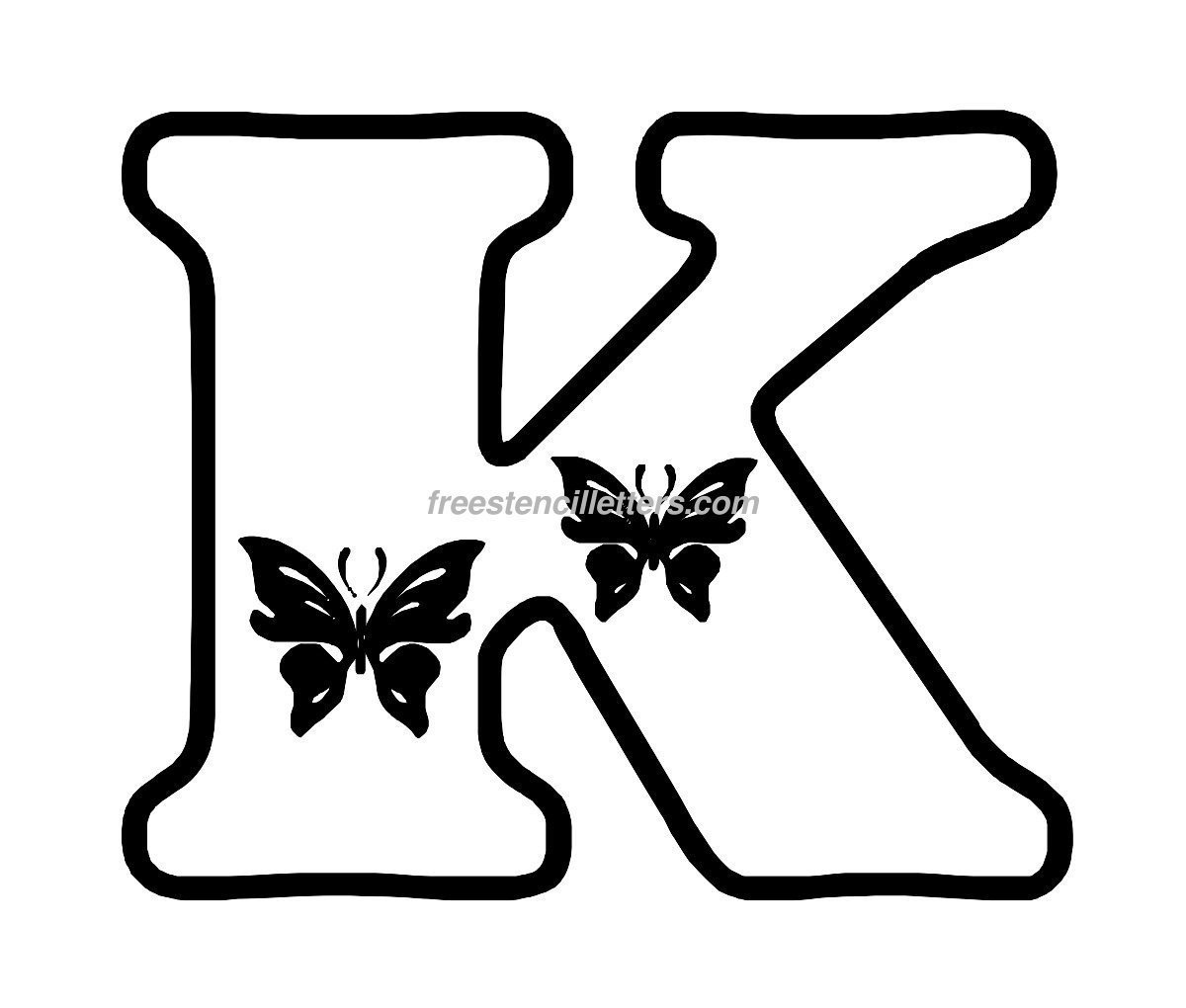 Letters Stencils to Print butterfly Stencil Letters Archives Free Stencil Letters