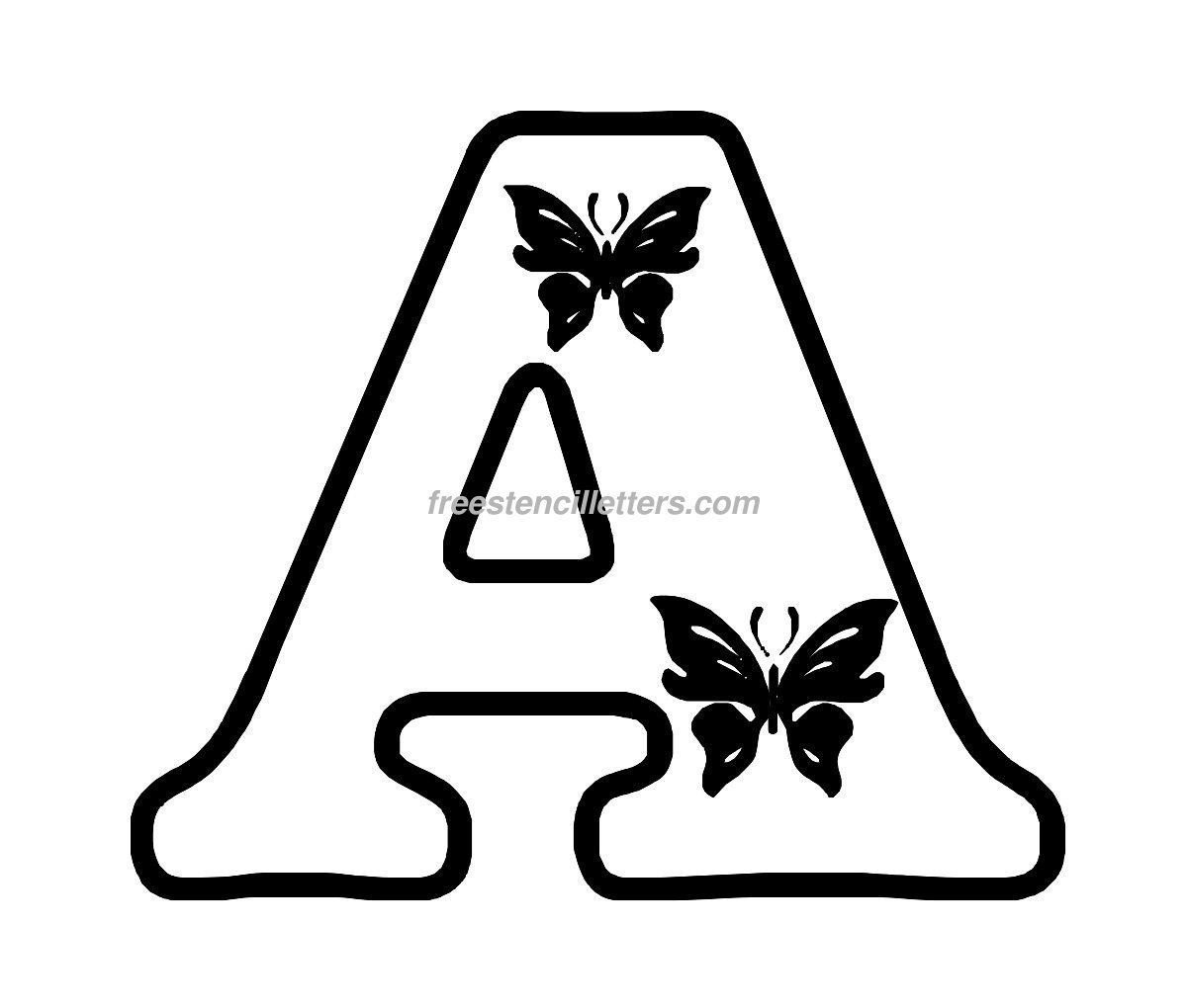 Letters Stencils to Print Free butterfly Stencils to Print