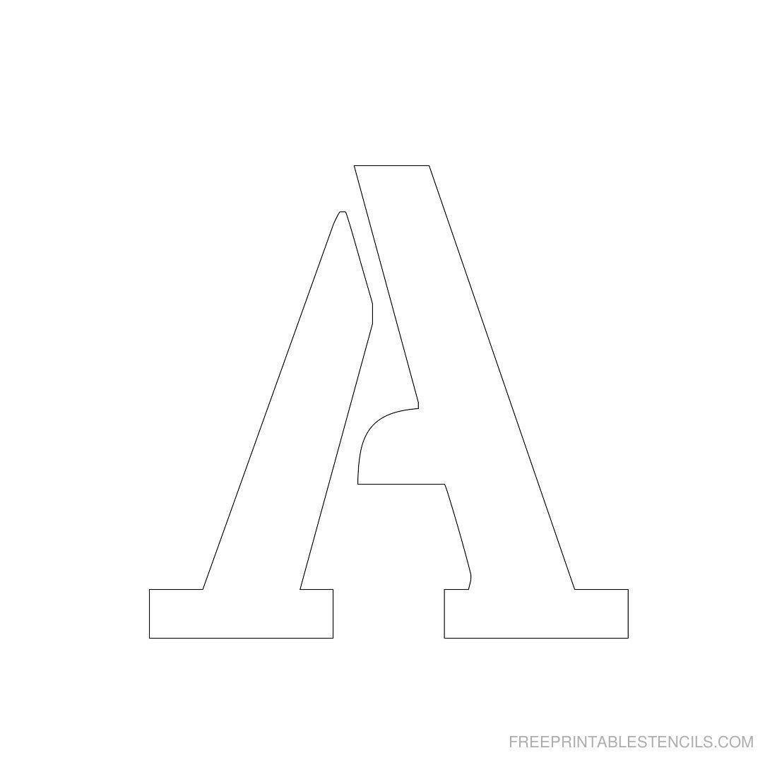 Letters Stencils to Print Printable 3 Inch Letter Stencil A Has Full Alphabet