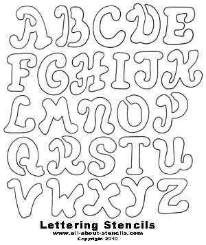 Letters Stencils to Print Printable Font Stencils On Pinterest
