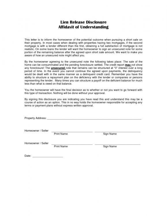Lien Release Letter Template 1000 Images About Resume Examples On Pinterest