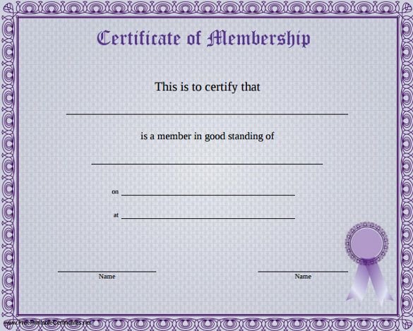 Llc Member Certificate Template 10 Membership Certificate Templates