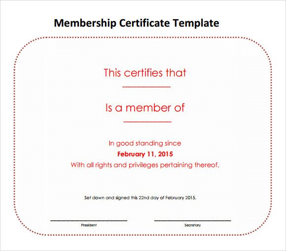 Llc Member Certificate Template Membership Certificate Template 15 Free Sample Example