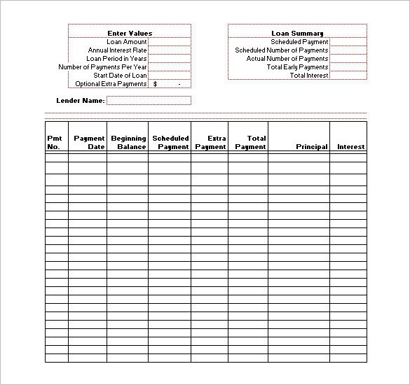 Loan Amortization Excel Template Amortization Schedule Template 13 Free Word Excel Pdf