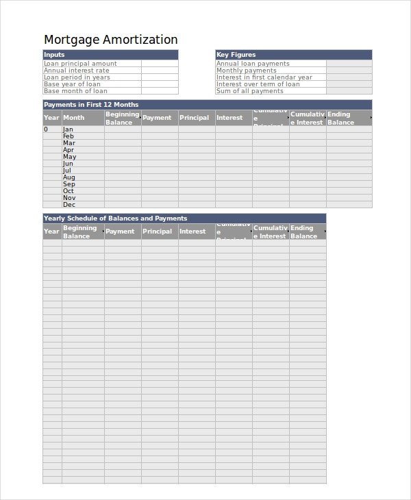 Loan Amortization Excel Template Excel Schedule Template 11 Free Pdf Word Download