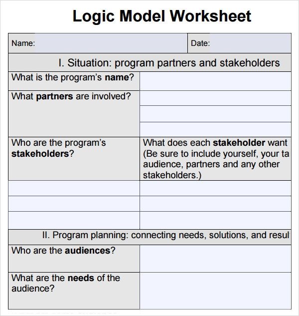 Logic Model Template Powerpoint Sample Logic Model 11 Documents In Pdf Word