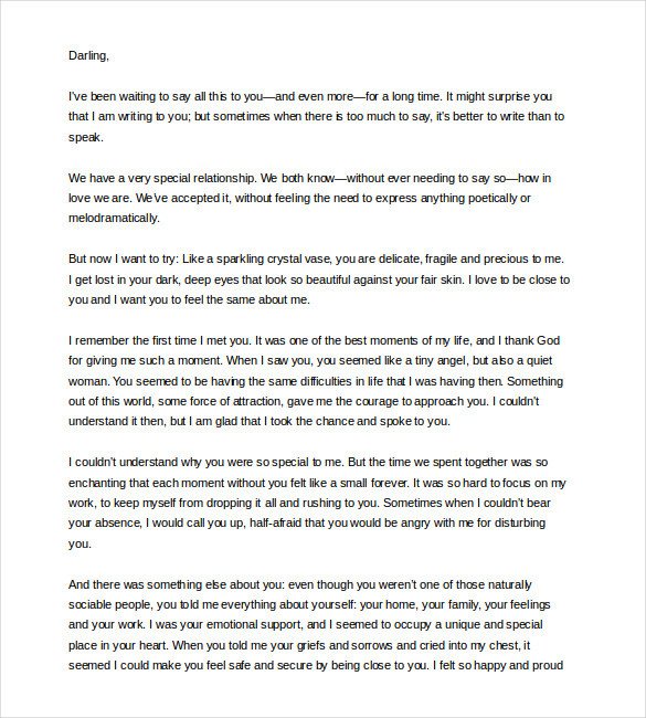 Love Letter to Girlfriend 12 Love Letter Templates to Girlfriend