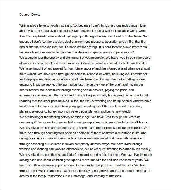 Love Letters for Husband 11 Love Letter Templates to My Husband Doc