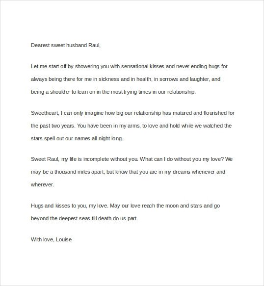 Love Letters for Husband 11 Sample Of Love Letters to Husband Pdf Word
