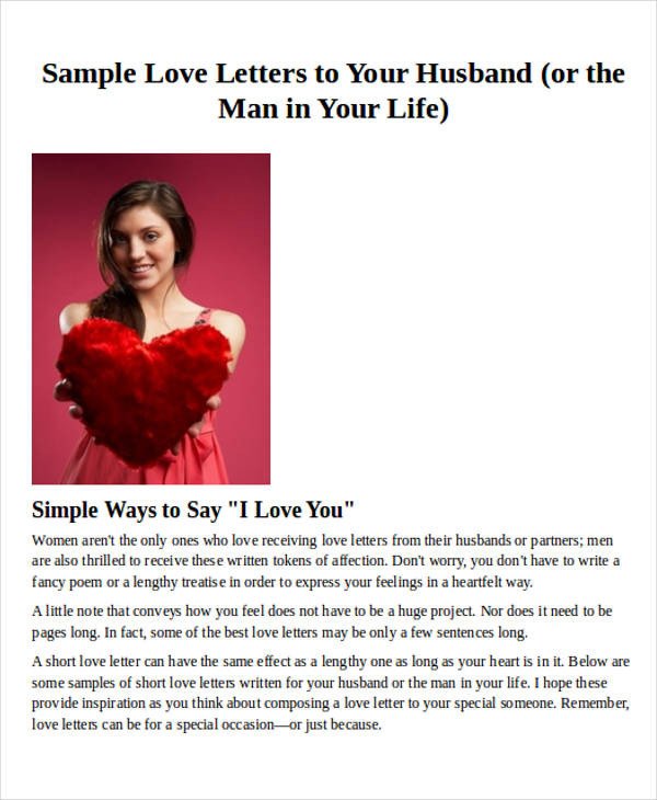 Love Letters for Husband Love Letter Examples