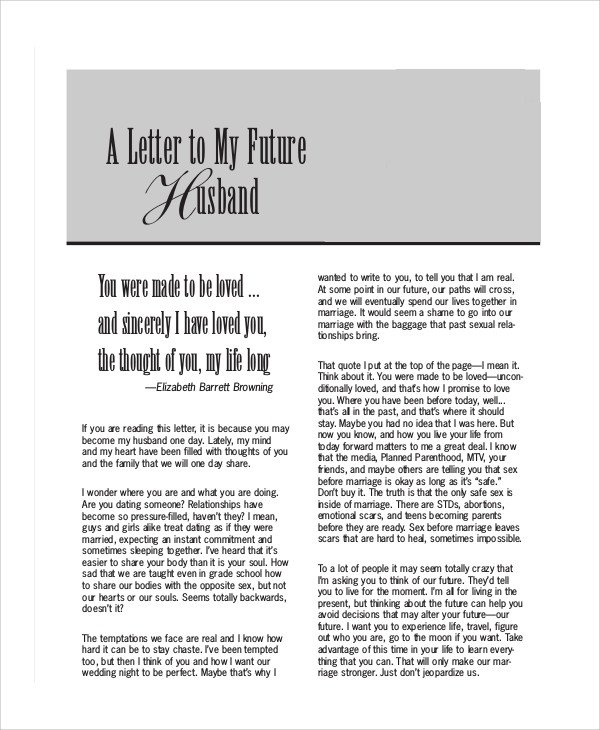 Love Letters for Husband Sample Love Letters to My Husband 7 Examples In Word Pdf