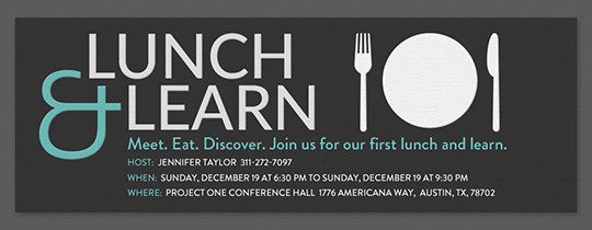 Lunch and Learn Invitations Free Meeting Invitations