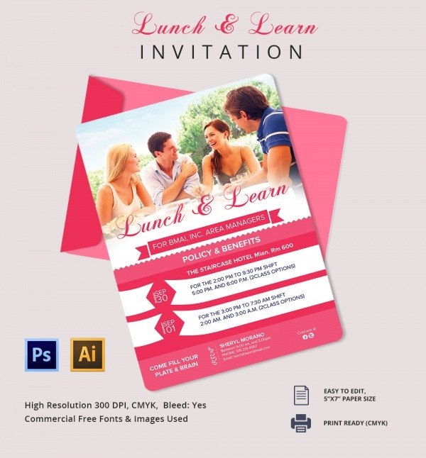 Lunch and Learn Invitations Lunch Invitation Template 25 Free Psd Pdf Documents