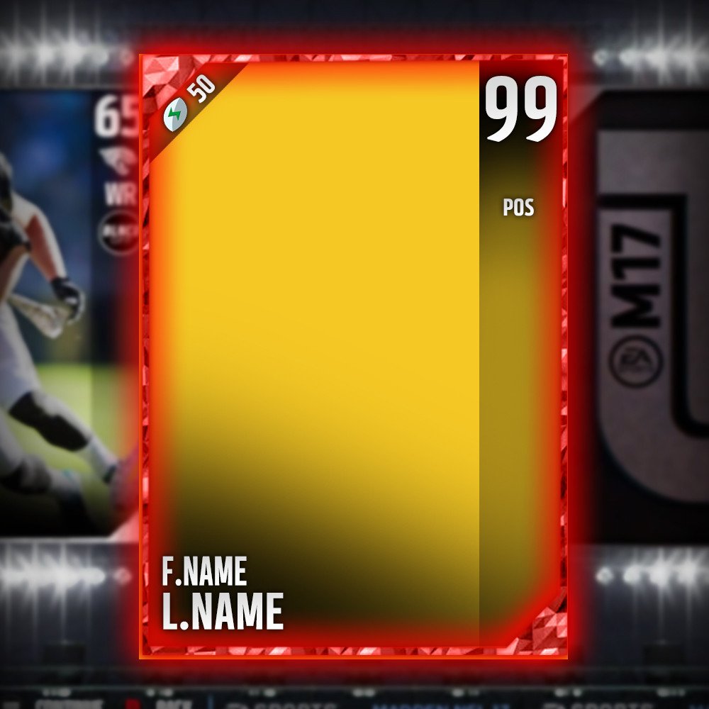 Madden Mobile Card Template Madden 17 Ultimate Team Card Template Auction