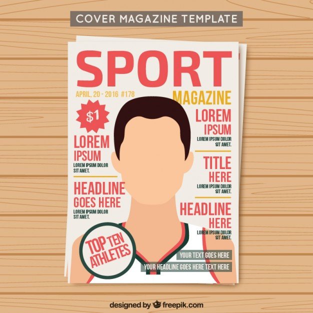 Magazine Covers Templates Free Cover Sport Magazine Template Vector