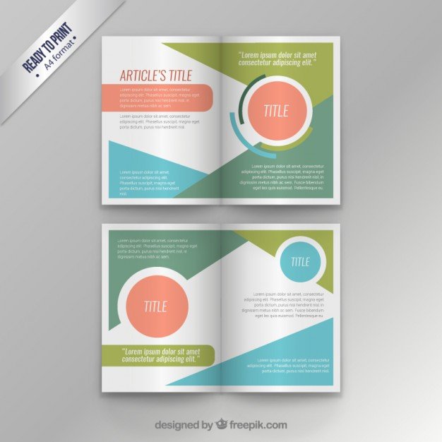 Magazine Layout Templates Free Download Colorful Modern Magazine Template Vector