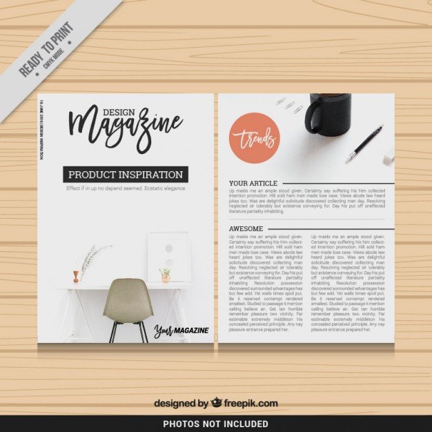 Magazine Layout Templates Free Download Design Magazine Template Vector