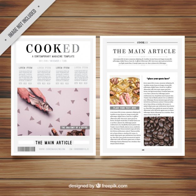Magazine Layout Templates Free Download Magazine Template with Pictures Vector
