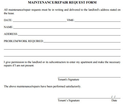 Maintenance Request form Template 6 Free Maintenance Request form Templates Word Excel