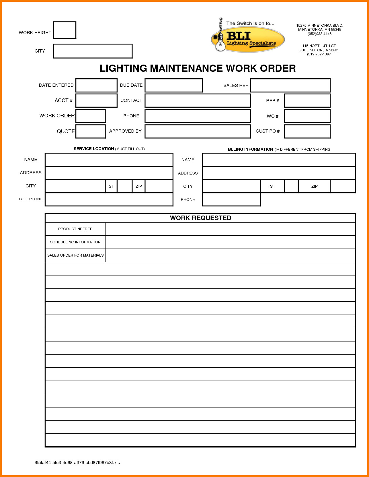 Maintenance Work order Template order Of Employment History On Resume