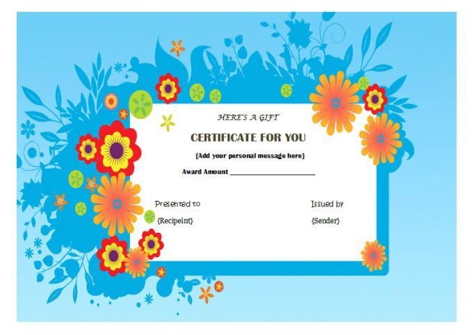 Mani Pedi Gift Certificate Template Manicure Pedicure T Certificate