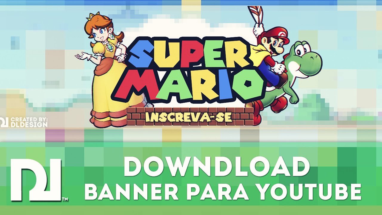 Mario Youtube Banner Download Capa Banner Para Youtube Editável Do Mario