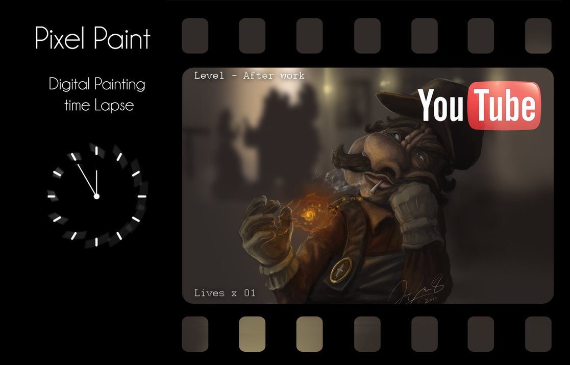 Mario Youtube Banner Mario Timelapse Youtube Banner by Pixelpaintdeviant On