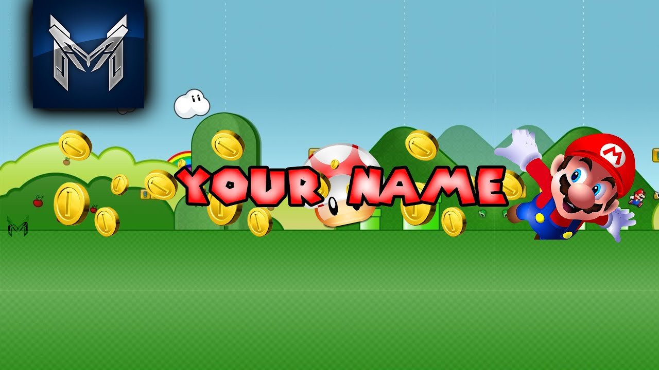 Mario Youtube Banner Mario Youtube Banner Template Free Dowland