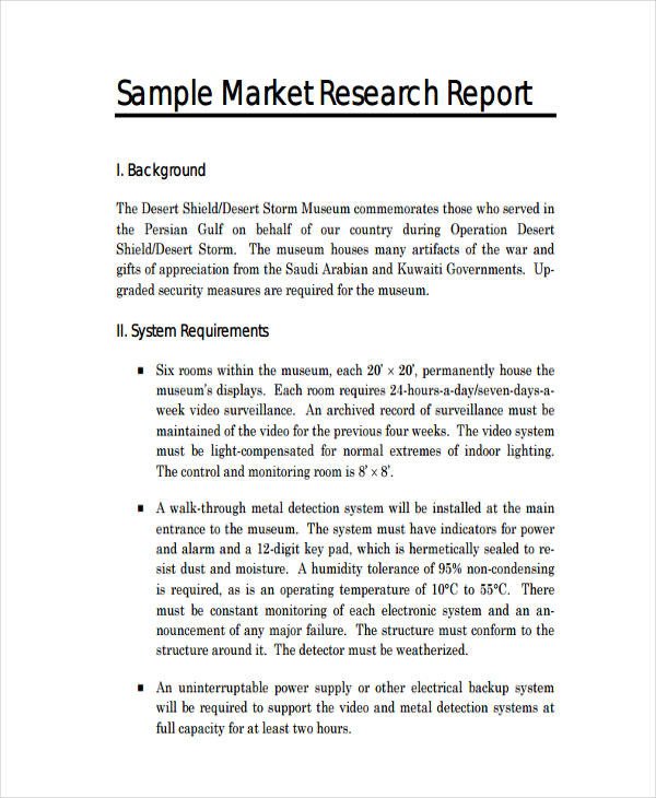 Market Research Report Template 15 Research Report Examples Pdf Word Google Docs